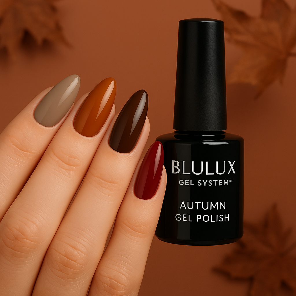 The Essence of Autumn: Luxurious Gel Nail Shades by BLULUX Gel System™