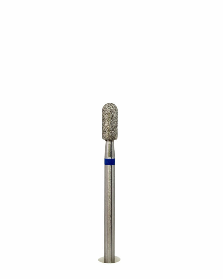 Diamond cutter cylinder with a hemisphere at the end, blue mark
