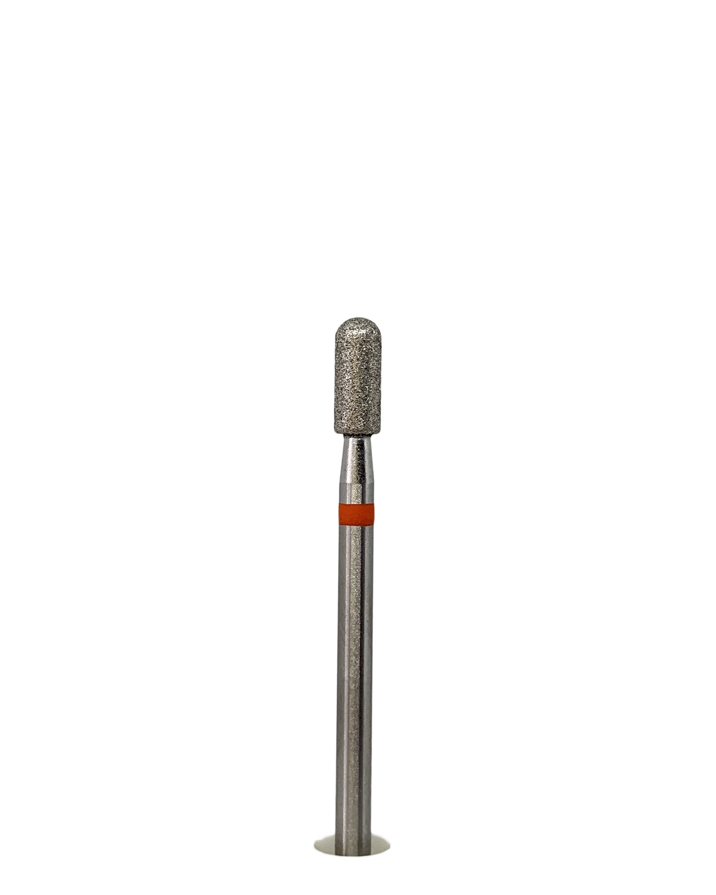 Diamond cutter cylinder with a hemisphere at the end, red mark