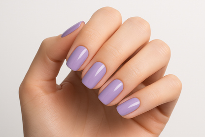 create image with nails color blulux lavender
