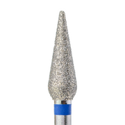 Diamond cutter droplet with rounded end blue